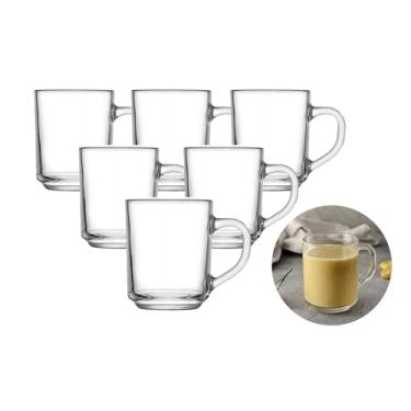 Imagem de Kit Com 6 Xicaras De Chá De 255ml Vidro Resistente Transparente Café Bebidas Sobremesa Mesa Posta Design Moderno Sofisticado