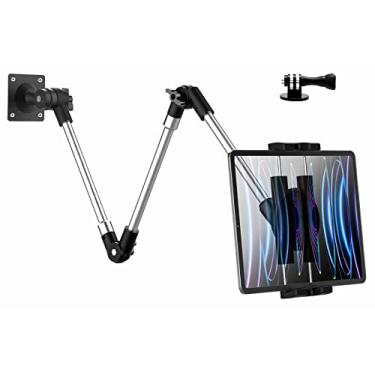 Imagem de YOOZ Suporte de parede para tablet de braço longo de metal [braço de alumínio 94.0 cm] Suporte de parede ajustável para tablet com braço dobrável para iPad Pro Air Mini, Galaxy Tab, Surface, Switch,