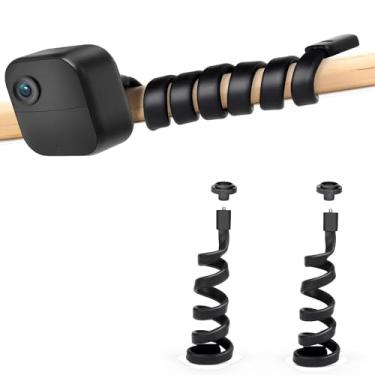 Imagem de Mippko Pacote com 2 suportes de torção flexíveis para câmeras Blink XT/Blink XT2/Blink Mini/totalmente novas, 70 cm / 27,5 polegadas de comprimento, suporte giratório pescoço de ganso para câmera resistente e segura, preta