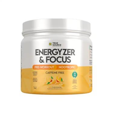 Imagem de Pré Treino Energyzer & Focus Caffeine Free - Sabor Frutas Amarelas 450g- True Source