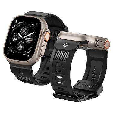 Imagem de Spigen Rugged Band Pulseira Projetado para Apple Watch Band for Apple Watch Ultra 2/Ultra 49mm, Series 10 46mm, 9/8/7 45mm, SE2/SE/6/5/4 44mm, 3/2/1 42mm - Preto Fosco