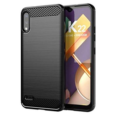 Imagem de Capa para LG K32, capa para LG K22, capa para LG K22 Plus, tecnologia de absorção de choque de TPU com moldura elevada protetora para LG K32 / LG K22 / LG K22 Plus (preto)