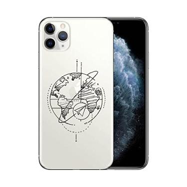 Imagem de World Map Planes Travel Soft Silicone Phone Case para Apple iPhone XR X XS 11 Pro Max 6 6S 7 8 Plus 5 5S SE 2020 Cover, C728, para iphone 8Plus
