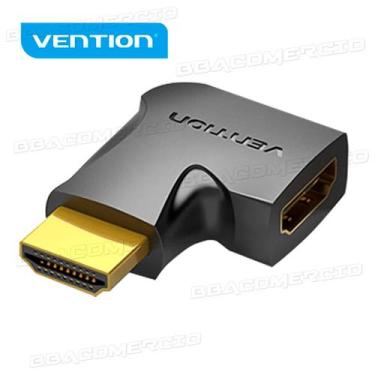 Imagem de Adaptador Hdmi - 90º Graus L Macho X Fêmea 2.0 P/ Tv Painel - VENTION