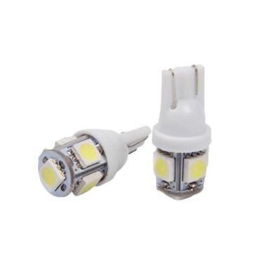Imagem de Lâmpada 5 Leds Esmagada Grande (Pingo) Smd T10 5050 Par - GP