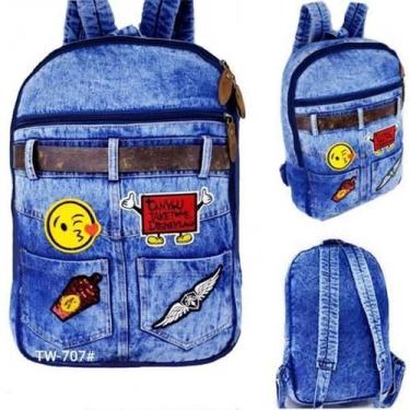 Imagem de Mochila Jeans Escolar Emojis Tw707 - Ello