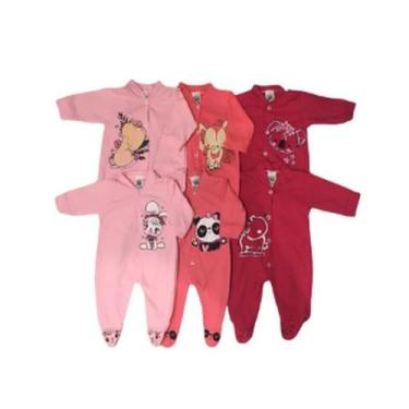 Imagem de Kit Macacão de Malha Estampado no Peito e Pézinho 2 Peças Menina e Men