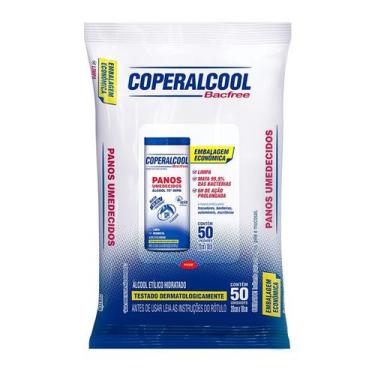 Imagem de Lenços Umedecidos Álcool 70 Bacfree Clássico 50 Lenços - COPERALCOOL, 