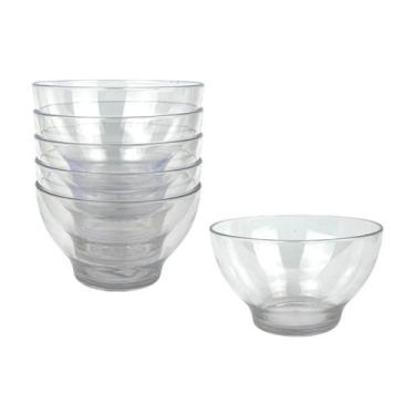 Imagem de Kit 6 Bowl Tigela Multiuso Grande De PS Cristal 500ml - Keita, K31