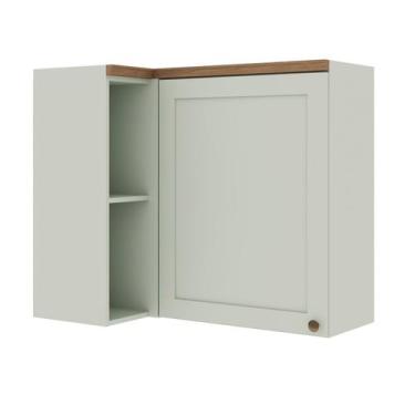 Imagem de Armário Aéreo de Canto 1 Porta 100 % MDF Iluminata Geniaflex - Genialf