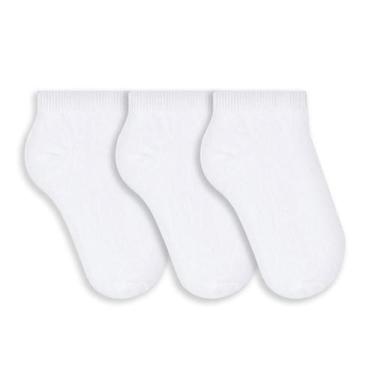 Imagem de Kit Meia Infantil Sapatilha 3 Pares Infantil - SELENE, Branco