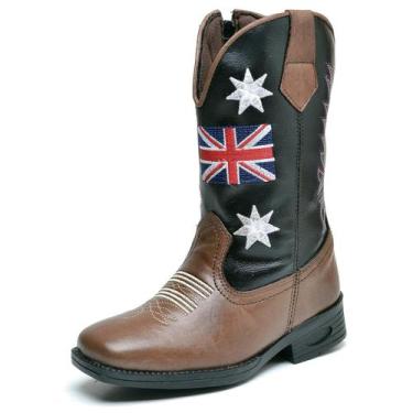 Imagem de Bota Infantil Texana Bordado Cano Bordado Reino Unido Fakcini - 583 - 