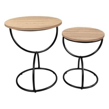 Imagem de Conjunto Mesa Lateral Lancaster - Genus Móveis, Preto Jade