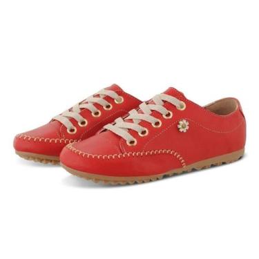 Imagem de Sapatênis Feminino Em Couro Casual e Confortável Para o Seu Dia a Dia 