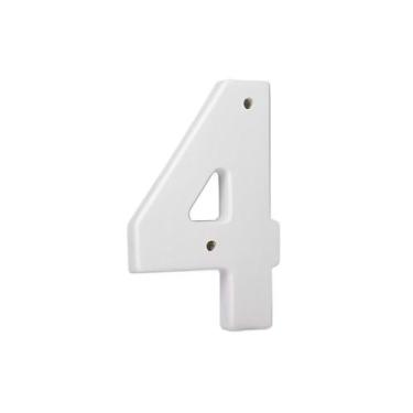 Imagem de Número Residencial Plástico 27cm Branco Nº4 - Mac Loren