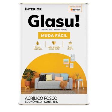 Imagem de Tinta Branco Neve Muda Fácil Econômica Glasu 18L - GLASURIT