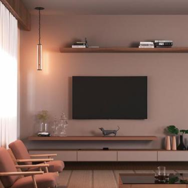 Imagem de Pendente LED Esmeralda de Madeira Maciça Canto 36W 4000lm Bivolt com C