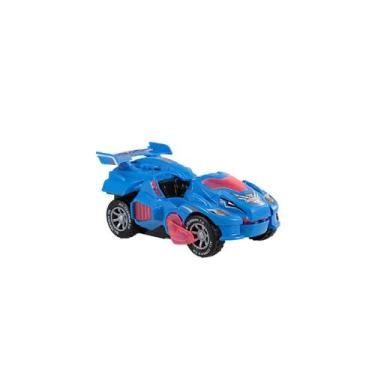 Imagem de Carro Transforma Vira Robô Dinossauro Bate Volta Som Luz Carrinho de B