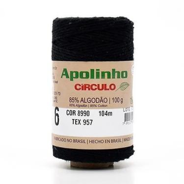 Imagem de Barbante Apolinho nº 6 100g - CÍRCULO, 8990 PRETO