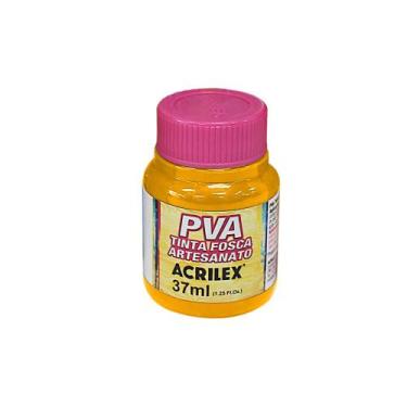 Imagem de Tinta Pva Fosca Acrilex 37ml para Artesanato Cores Diversas, Amarelo G