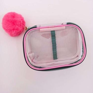 Imagem de Estojo Box Cristal Transparente 100 Pens com Divisórias - Fizz, Rosa C