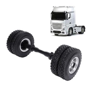 Imagem de Pneu de Eixo Traseiro RC para Reboque de Trator 1/14, Cubo de Roda de 10 Furos Pneu Sem Motor RC, 85 Mm de Diâmetro 167 Mm Eixo Eixo Traseiro Peça Sobressalente de Atualização