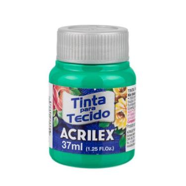 Imagem de Tinta Acrilex Para Tecido 37 Ml Fosca - Metallica Acessórios, Verde ve