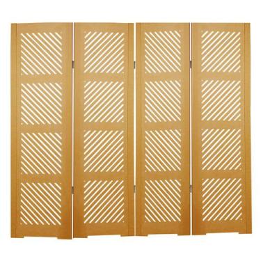 Imagem de Biombo Ripado 45 4 Folhas sem Pezinhos - ComercialMasul