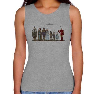 Imagem de Regata Feminina House Stark Tony Stark - Foca na Moda, Cinza, GGG