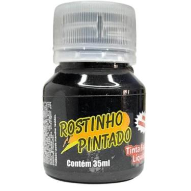 Imagem de Tinta para pintar o rosto liquida Preta 35 ml Rostinho - Rostinho pint