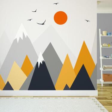 Imagem de Papel de Parede Painel Paisagem Montanhas Dia 4 rolos - 6m² - Quartinh