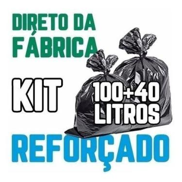 Imagem de Kit Saco De Lixo 100un 100l E 100un 40l Preto Reforçado - HIGIPACK