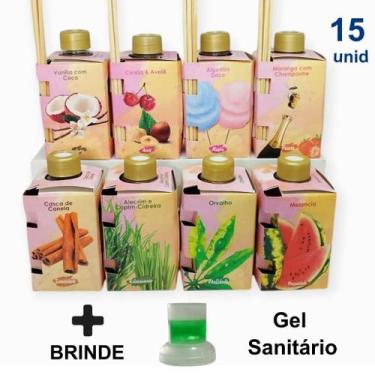Imagem de Kit 15 Aromatizador Ambiente 280ml Difusor Palito Perfumado Odorizador