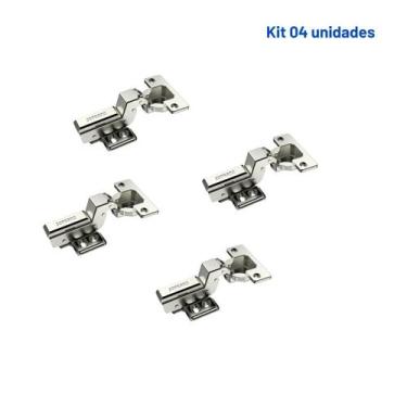 Imagem de Kit 4 Dobradiças Caneco Super Curvo  C/Pistão S/Clic H0 - SOPRANO