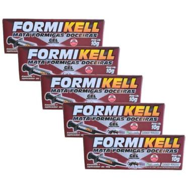 Imagem de Mata Formiga Formikell Gel Seringa Kelldrin 10g Kit c/ 5