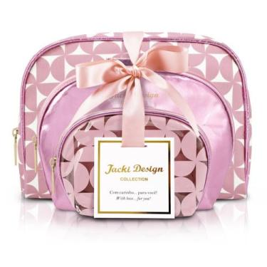 Imagem de Kit de Necessaire com 3 pçs Glitz Jacki Design Rosa
