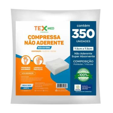 Imagem de Compressa De Gaze Não Aderente 7,5x7,5cm Pct. 350g 350 Unid - TEXMED
