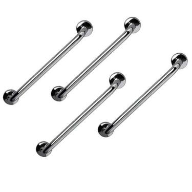 Imagem de Barra de Apoio 70cm Inox Kit 4 Unidades Idoso Criança Gestante Banheir
