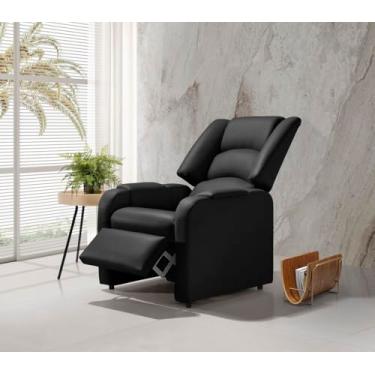 Imagem de Poltrona Do Papai Reclinável Confortável Suécia - Corino Preto