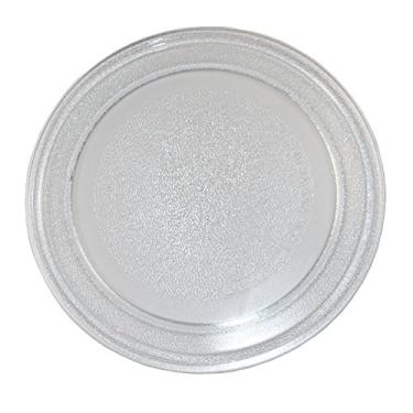 Imagem de HQRP Bandeja giratória de vidro de 24,5 cm compatível com microondas pequenas GE General Electric, Hamilton Beach, RCA, Sunbeam Oster LG Goldstar Kenmore Haier Emerson Placa de forno de micro-ondas