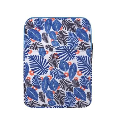 Imagem de Capa protetora E-Reader para tablet leitor de eBook de 6 a 6,8 polegadas, azul/preto/cinza escuro (flores)