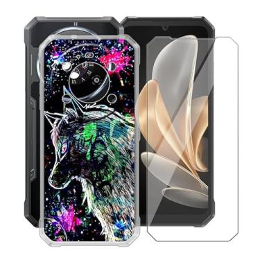 Imagem de HGJTFANY Capa de telefone para Fossibot F109 Pro 5G (6,7 polegadas) com protetor de tela de vidro temperado, ultrafina, transparente, à prova de choque, X antiarranhões, capa de silicone macio para