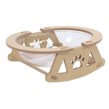 Imagem de Cama de Gato da Cápsula Espacial, All Seasons Kitten Nest Transparnt Cat House Indoor Swing Toy Toy Cat Hammock Bed Com Madeira Maciça Estável para Dormir, Brincar, Escalar