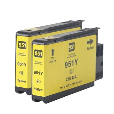 Imagem de Esiwerjob Cartucho de tinta de substituição 951XL para 951 XL amarelo para OfficeJet Pro 251dw 276dw 8100 8610 8620 8630 Series (pacote com 2)