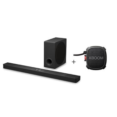 Imagem de Combo LG Soundbar S90TY 570W RMS, Dolby Atmos, 5.1.3 Canais + Caixa de som Bluetooth  XBOOM XG2 Bluetooth à prova d'água - S90TY.XG2BK