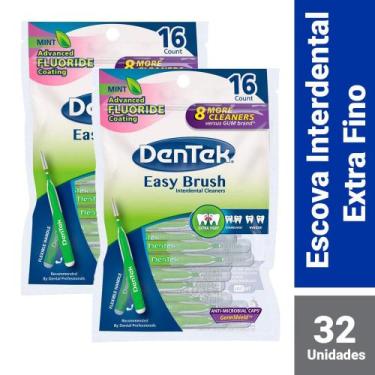 Imagem de Kit Escova Interdental DenTek Easy Brush Fino com 32 unidades