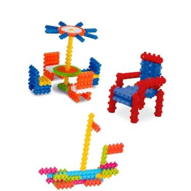 Imagem de Brinquedo Infantil Pinos Mágicos Sortidos 60 peças