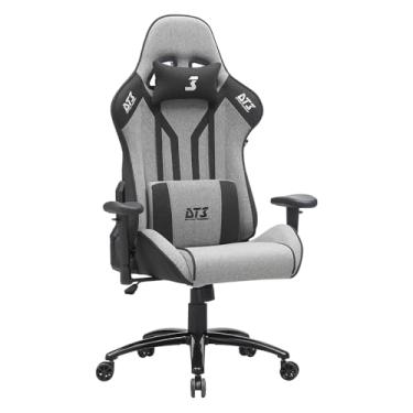 Imagem de Cadeira Escritório Gamer DT3 Grigio, ergonomica e confortável com revestimento em Tecido Max2Weave™, espuma injetada, estrutura em aço tubular, braços 2D+, suporta até 130kg e altura máx. de 1,80m