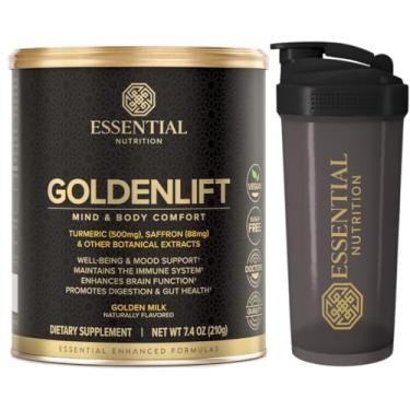Imagem de Golden Lift - Essential Nutrition - Golden Milk - Bebida Ayurvedica c/cúrcuma, açafrão e leite de coco - 30 Doses + Coqueteleira oficial