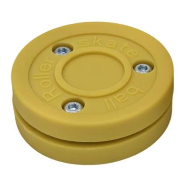 Imagem de oshhni Roller Hockey Puck Training Puck Practice simples para usar o hóquei de hóquei de gelo profissional Puck Puck para treinar atletas, Amarelo
